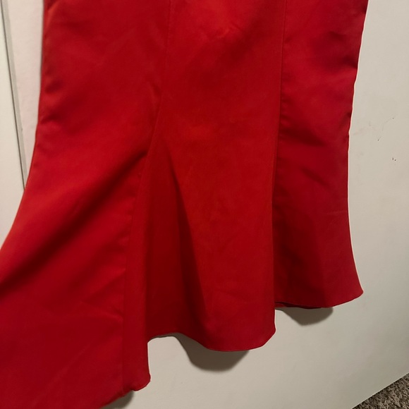 Trendyol Red Midi Dress with Puff Sleeves - Picture 9 of 16